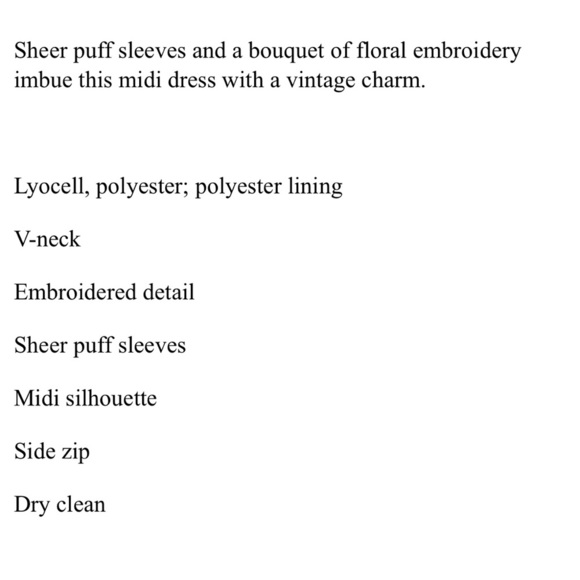 Geisha Designs NWOT Anthropologie Donna Floral Midi Dress Size S. - Picture 16 of 16